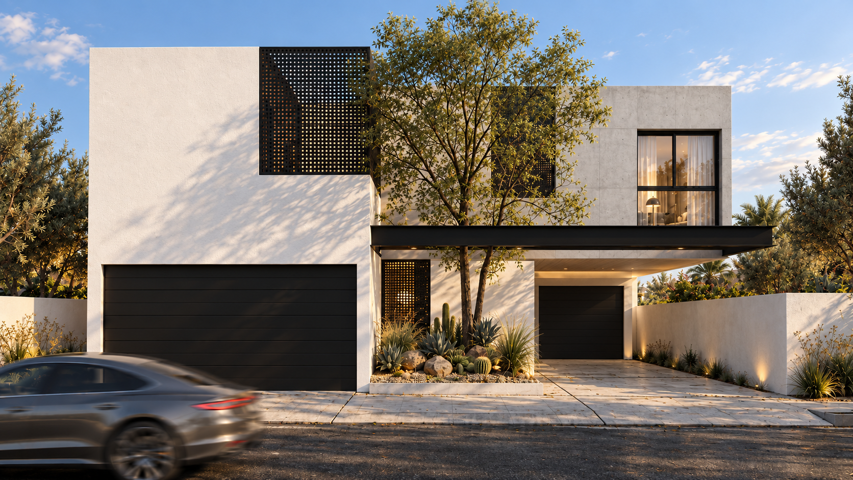 Casa Otay: render de la propuesta de fachada