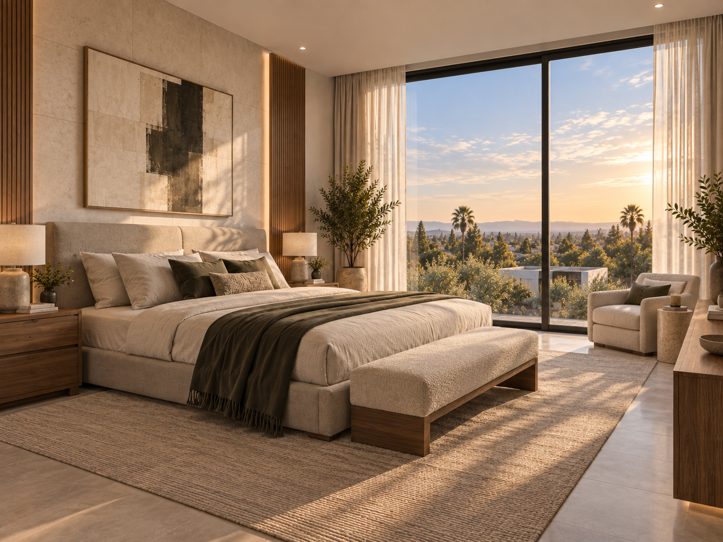 Casa Otay: recámara, render de la propuesta